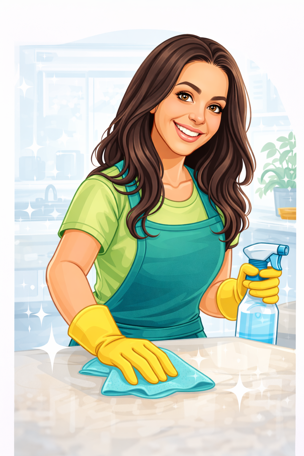 Cindy Bertinato cleaning an Ottawa home